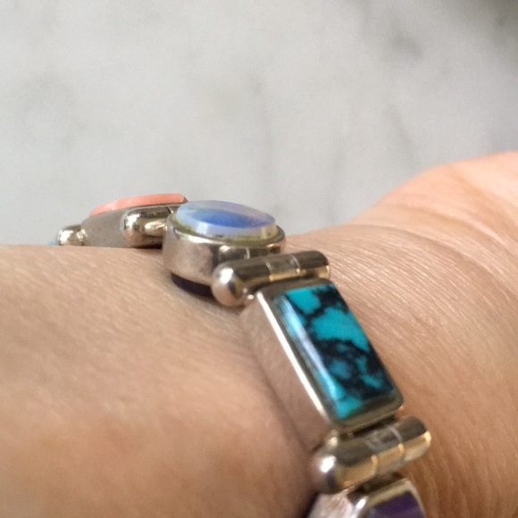 Vintage Native American Link Reversible Bracelet - Picture 13 of 16